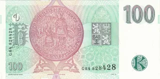 Czech Republic 100 Korun, 1997 reverse